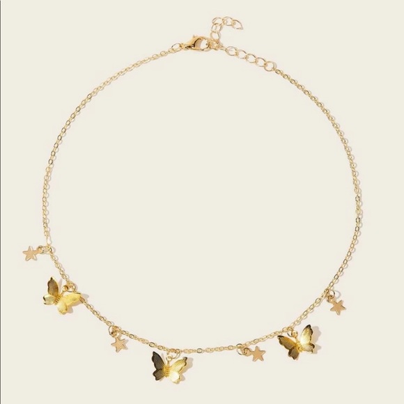 ⚡️Gold Butterfly & Star Chain Necklace⚡️ - Picture 2 of 5